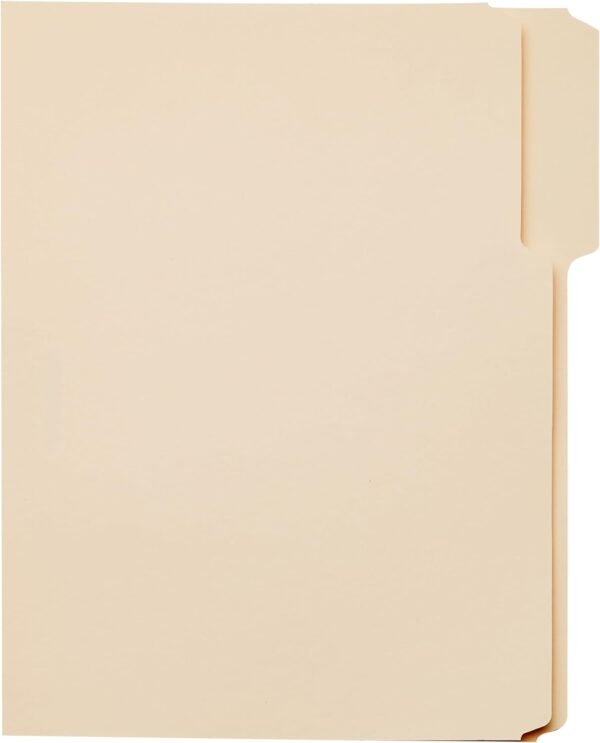 Amazon Basics 1/3-Cut Tab, Assorted Positions File Folders, Letter Size, Manila - Pack of 100 - Image 5