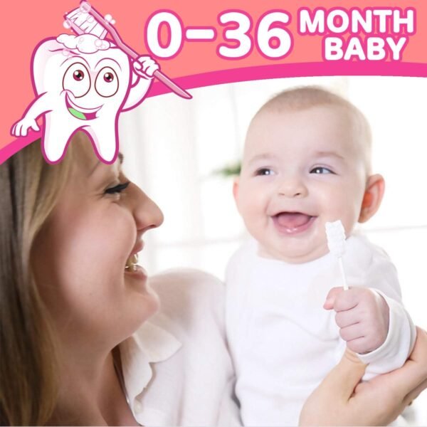 EASICUTI Tongue Cleaner, Toothbrush, 42Pcs Disposable Infant Clean Baby Mouth,Gauze Gum Cleaner Oral Cleaning Stick Dental Care for 0-36 Month Baby+Free 1 Finger - Image 6