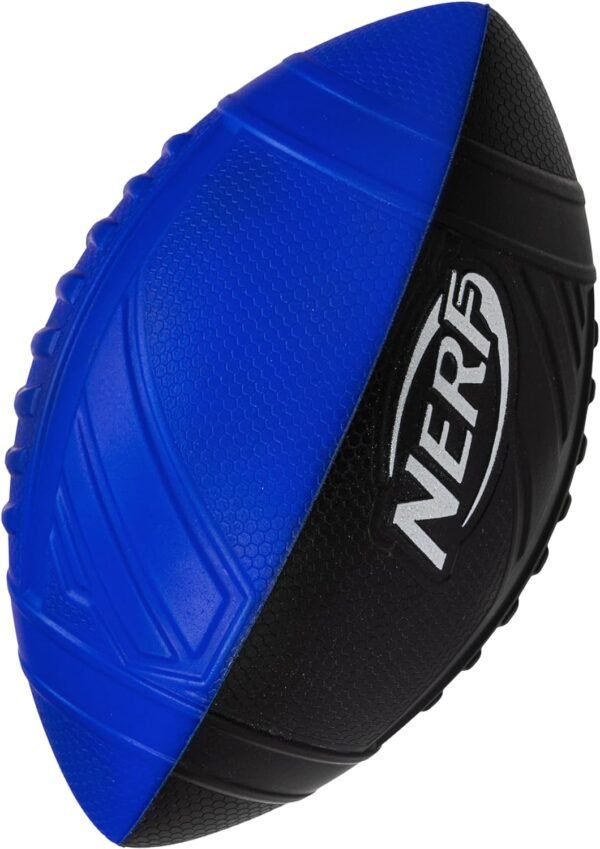 Nerf Kids Foam Football - Pro Grip Youth Soft Foam Ball - Indoor + Outdoor Football for Kids - Small Foam Football - 9" Inch Youth Sized Football - Blue + Black