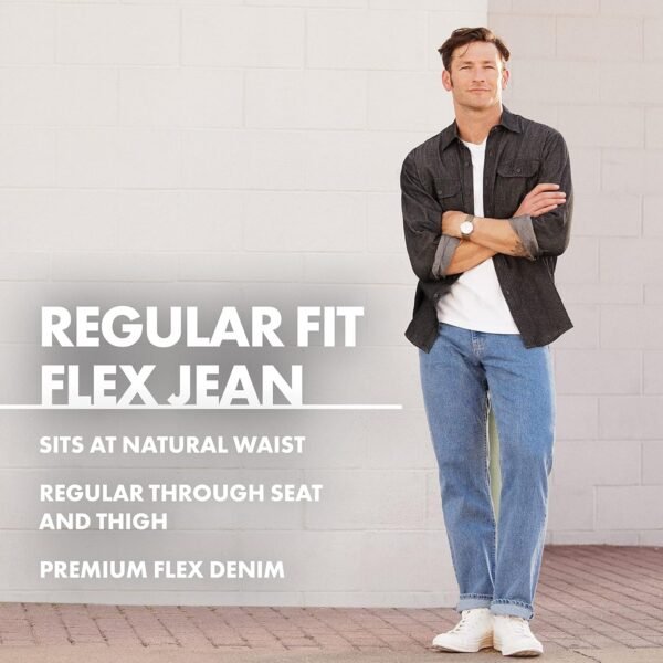 Wrangler Authentics Men's Classic 5-Pocket Regular Fit Flex Jean - Image 4