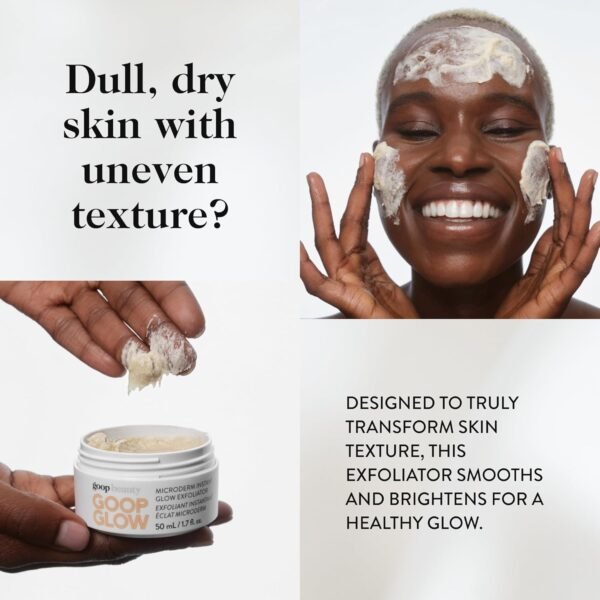 goop Beauty Microderm Face Exfoliator | At-Home Microdermabrasion with Glycolic Acid & Exfoliating Minerals | Smooths Skin Texture | Clean Face Scrub | Silicone & Paraben Free | 1.7 fl oz - Image 5
