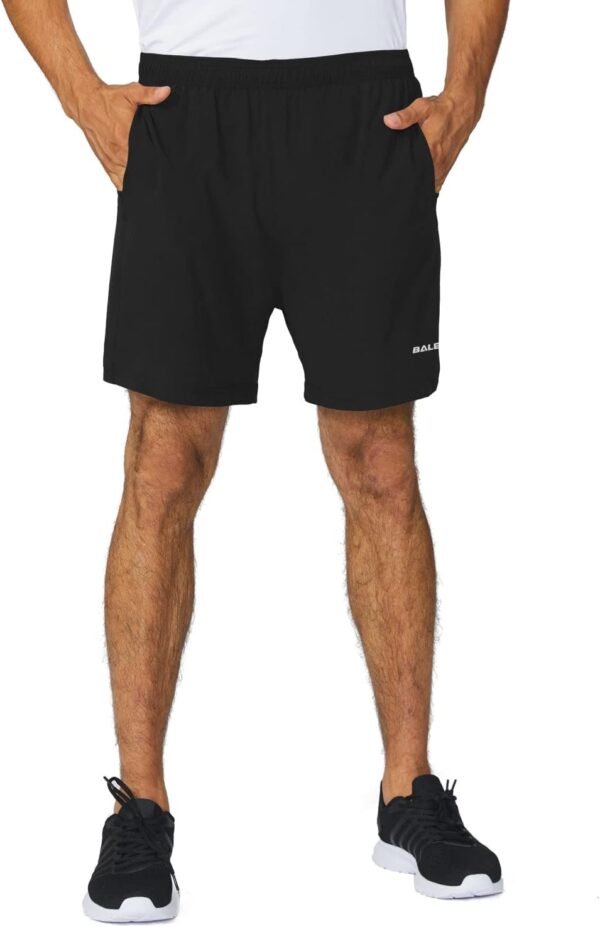 BALEAF Men's 5" Running Athletic Shorts Workout Lightweight Zipper Pocket