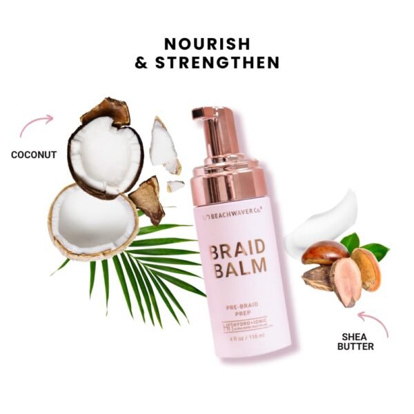 The Beachwaver Co. Braid Balm Pre-Braid Prep - Frizz-Taming Hair Primer Foam to Strengthen and Reduces Flyaways - Create Heatless Curls with Braids - Great for All Hair Types (4 Fl Oz) - Image 7