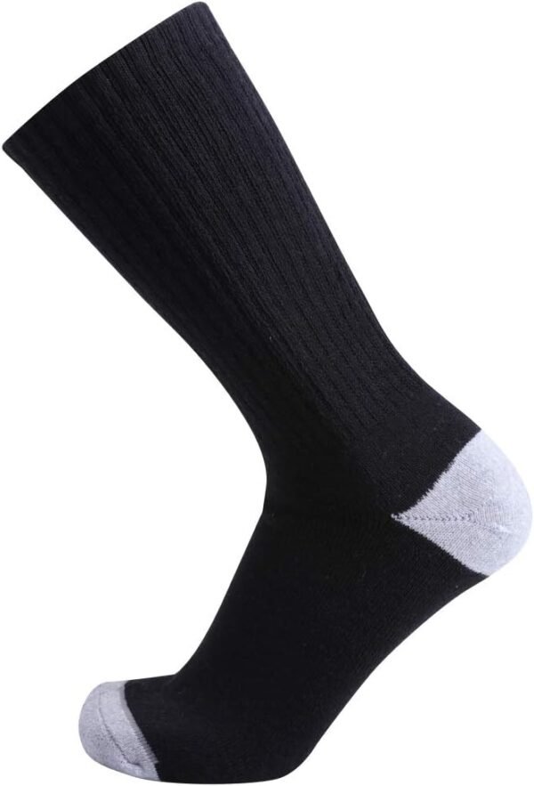 EnerWear 10P Pack Unisex Cotton Moisture Wicking Cushion Crew Socks - Image 2