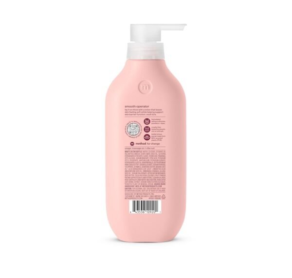 Method Body Lotion, Pure Peace, Rose Water, Peonies + Pink Sea Salt notes, 24 Hours of Moisture, 14 oz - Image 2