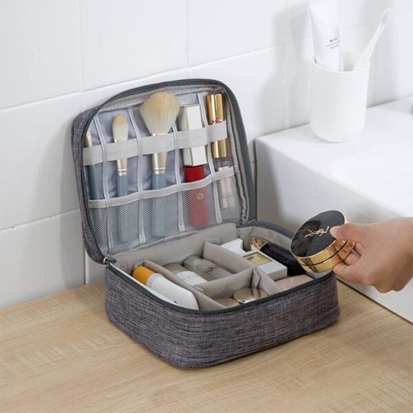 navor Electronics & Beauty Travel Organizer - Pouch for Cosmetics, Cord & Electronic Accessories - Waterproof & Impact Resistant Tech Organizer - for Phone Power Bank Memory Card -Black - Image 4