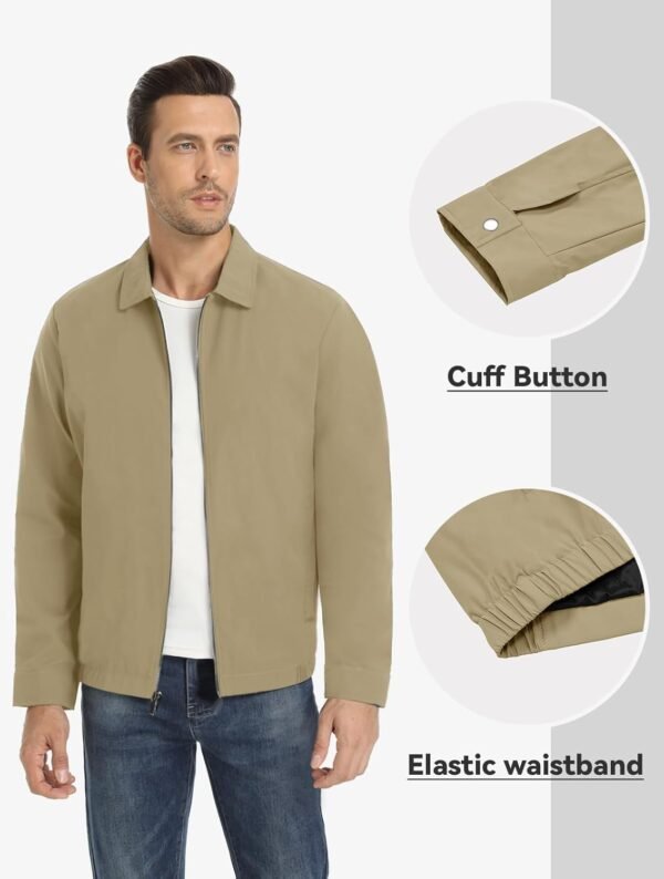 MAGNIVIT Men's Lightweight Jackets Light Windbreaker Full Zip Up Stylish Golf Coat Business Work Casual Dress - Image 4