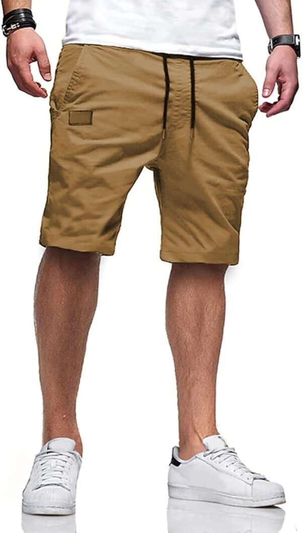 Mens Shorts Casual Classic Fit Athletic Workout Golf Shorts Cotton Cargo Shorts for Men Summer Beach Shorts with 4 Pockets