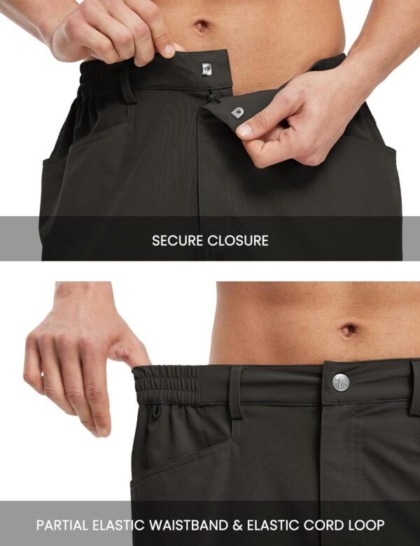 TBMPOY Men's Golf Shorts 9" Lightweight Quick Dry Hiking Cargo Shorts Casual Travel Outdoor with 4 Pockets - Image 4