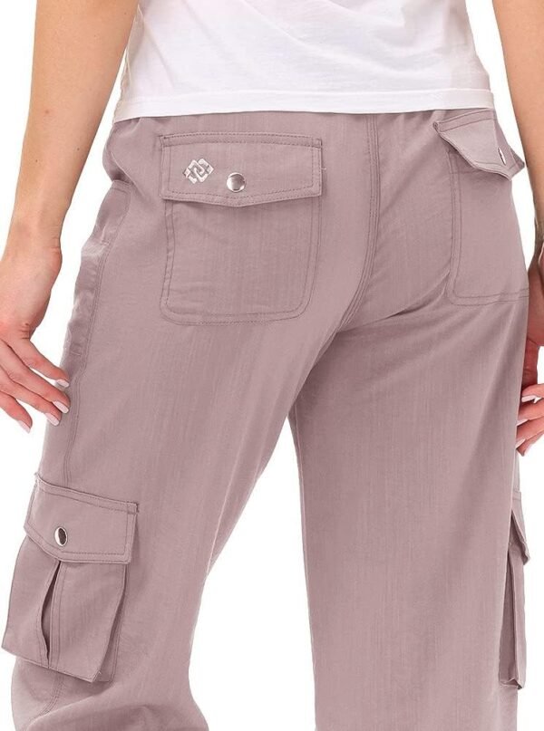 MoFiz Womens Capris with Pockets Loose Fit Casual Capri Pants Dressy Lightweight Ladies Baggy Cargo Pants for Hiking - Image 4