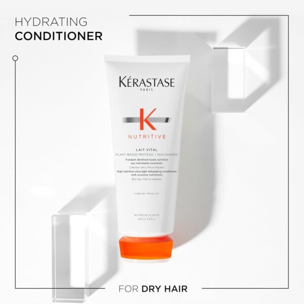 Kerastase Nutritive Lait Vital Hydrating Conditioner | Adds Moisture, Shine, and Nourishment | Smoothing and Softening Deep Conditioner | With Niacinamide | For Fine to Medium Dry Hair - Image 2