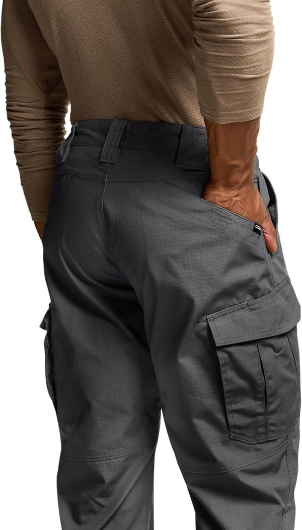 CQR Men's Tactical Pants, Water Resistant Ripstop Cargo Pants, Lightweight EDC Work Hiking Pants, Outdoor Apparel - Image 2