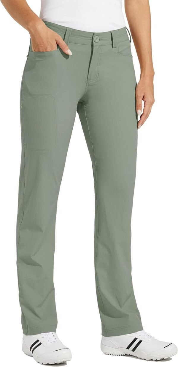 Willit Women's Golf Pants Stretch Hiking Pants Quick Dry Lightweight Outdoor Casual Pants with Pockets Water Resistant - Image 2