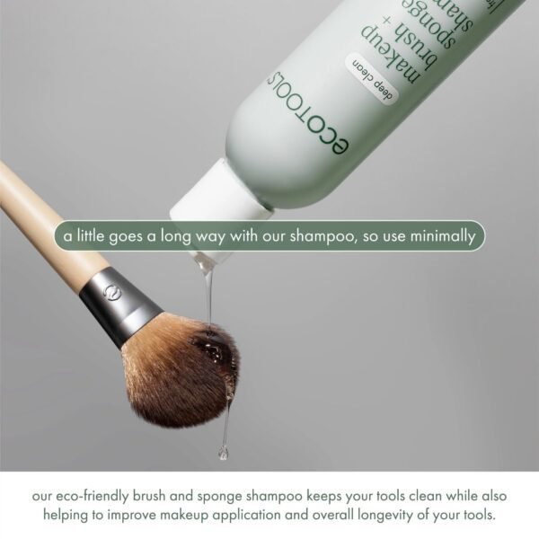 EcoTools Cleanser Shampoo for Makeup Brush/Sponge/Puffs, Remove Makeup & Impurities, Fragrance-Free, No Harsh Chemicals, Vegan & Cruelty-Free, 6 fl.oz./177 ml, 1 Count - Image 6