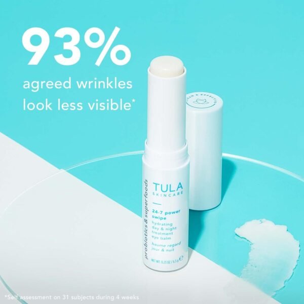 TULA 24-7 Power Swipe Hydrating Eye Balm | Dark Circle Treatment, Instant Brightening, Portable | 0.23oz - Image 5