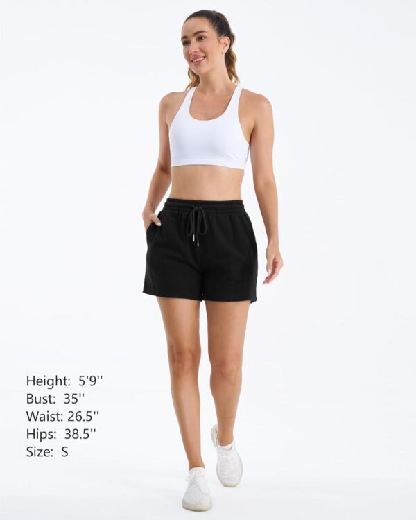 Stelle Women's Drawstring Sweat Shorts Comfy Elastic Shorts Workout Lounge Shorts with Pockets - Image 7