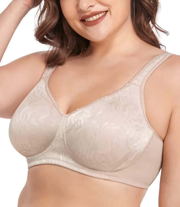 wirarpa Women's Bras Wireless Full Coverage Plus Size Minimizer Non Padded Comfort Soft Bra Multipack - Image 2