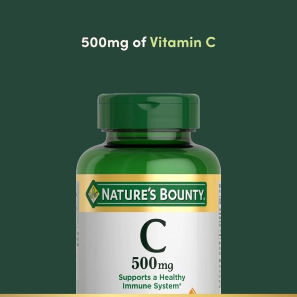 Nature’s Bounty Vitamin C, Supports a Healthy Immune System, Vitamin Supplement, 500mg, 250 Tablets - Image 3