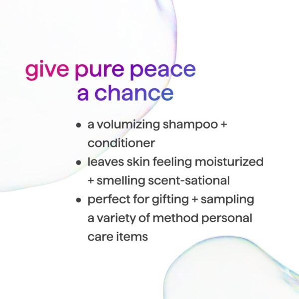 Method Body Wash and Hair Care Gift Set, Pure Peace, 3.4 oz Travel Size Bottles - Image 4