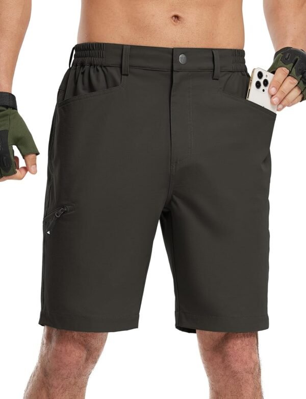 TBMPOY Men's Golf Shorts 9" Lightweight Quick Dry Hiking Cargo Shorts Casual Travel Outdoor with 4 Pockets