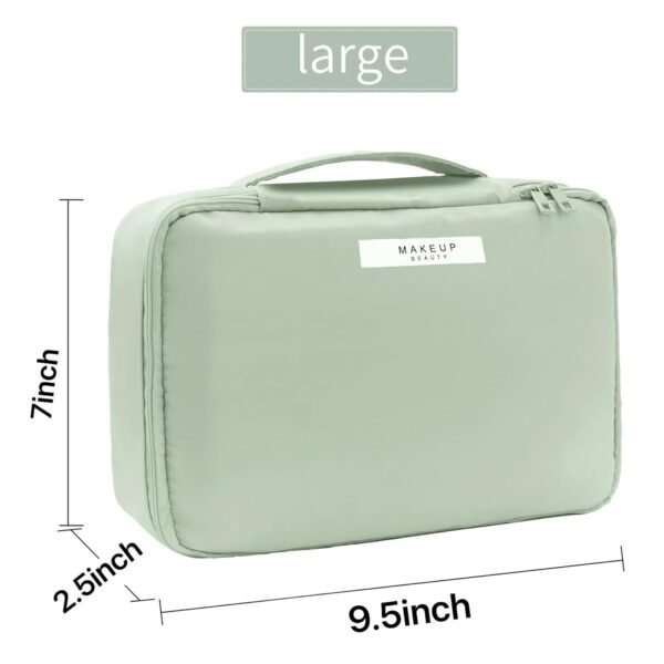 Travel Makeup Bag Cosmetic Bag Makeup Bag Toiletry bag for women and men (Green) - Image 7