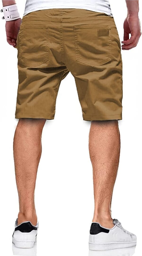 Mens Shorts Casual Classic Fit Athletic Workout Golf Shorts Cotton Cargo Shorts for Men Summer Beach Shorts with 4 Pockets - Image 2