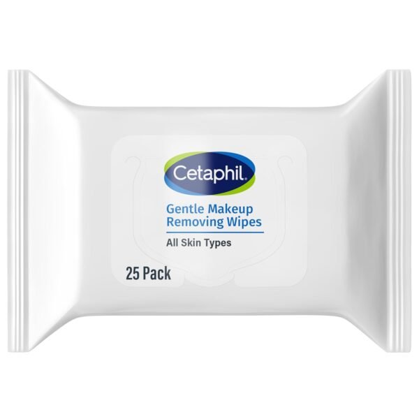 Cetaphil Gentle Makeup Removing Face Wipes, Daily Cleansing Facial Towelettes Gently Remove Makeup, Fragrance and Alcohol Free, 25 Count