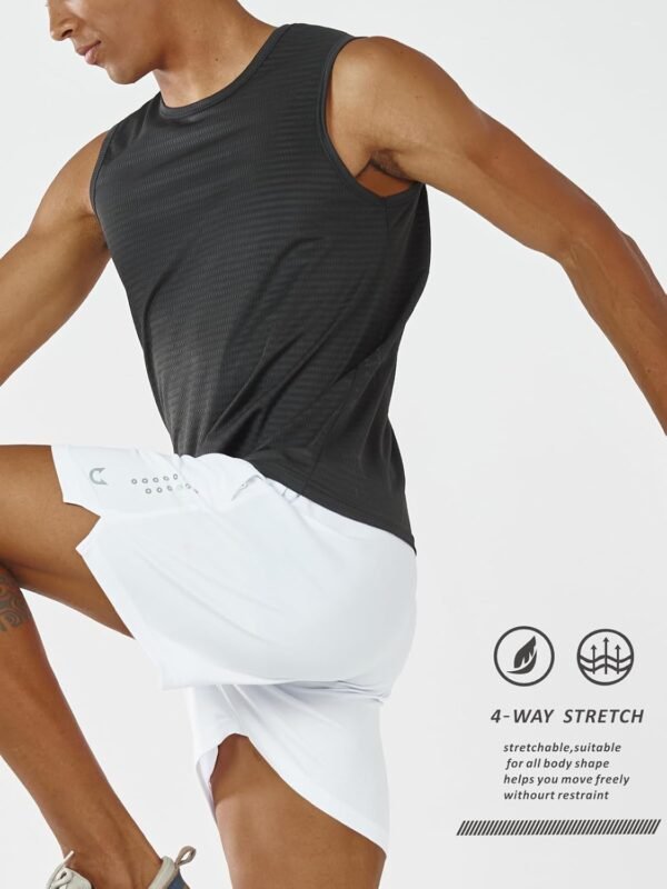 NORTHYARD Men's 5"/7"/10" Athletic Basketball Shorts Workout Gym Quick Dry Shorts Lightweight Mesh Running Shorts Tennis - Image 3
