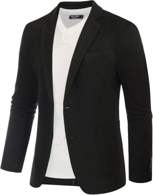 PJ PAUL JONES Men's Casual Knit Blazer Suit Jackets Two Button Lightweight Unlined Sport Coat - Image 6