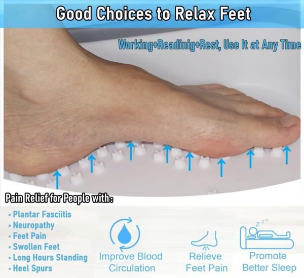 Collapsible Foot Bath Soak Tub with Handle, Plastic Foldable Feet Spa Soaking Basin Bucket with Massager Acupoint for Washing, Pedicure Foot Care Bathtub Bowl Tools for Pain Relief, Green - Image 6