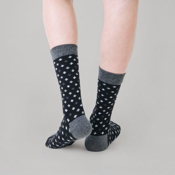 Mens Dress Socks Cotton Colorful Striped Patterned Socks for Men Women Solid Lightweight Breathable 6 Pack - Image 8