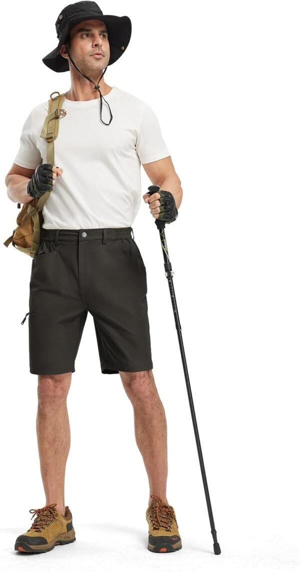 TBMPOY Men's Golf Shorts 9" Lightweight Quick Dry Hiking Cargo Shorts Casual Travel Outdoor with 4 Pockets - Image 6