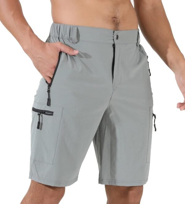 Suwangi Mens Hiking Cargo Shorts Quick-Dry Outdoor Athletic Short Travel Fishing Golf Tactical Short for Men with Multipocket
