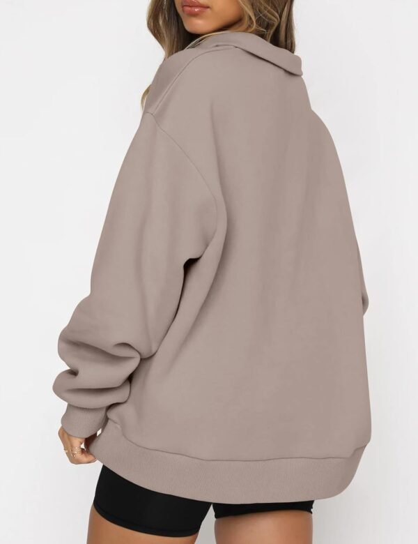 AUTOMET Womens Oversized Sweatshirts Hoodies Half Quarter Zip Pullover Long Sleeve Sweaters Teen Girls Fall Y2K Clothes - Image 3