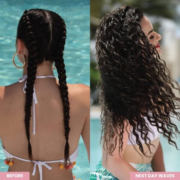 The Beachwaver Co. Braid Balm Pre-Braid Prep - Frizz-Taming Hair Primer Foam to Strengthen and Reduces Flyaways - Create Heatless Curls with Braids - Great for All Hair Types (4 Fl Oz) - Image 4