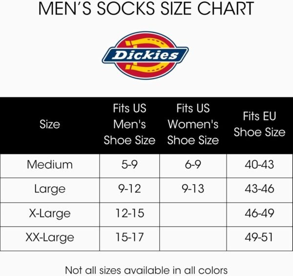 Dickies Men's Light Compression Comfort Over-The-Calf Socks, Available in M-XXL (2, 4 Pairs) - Image 3