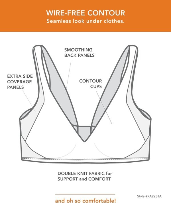 Warner's Women's No Side Effects Underarm and Back-Smoothing Comfort Wireless Lightly Lined T-Shirt Bra Ra2231a - Image 6