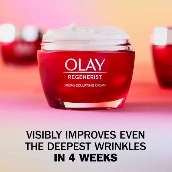 Olay Face Wash Regenerist Advanced Anti-Aging Pore Scrub Cleanser (5.0 Oz) and Micro-Sculpting Face Moisturizer Cream (1.7 Oz) Skin Care Duo Pack, Total 6.7 Ounces - Image 2
