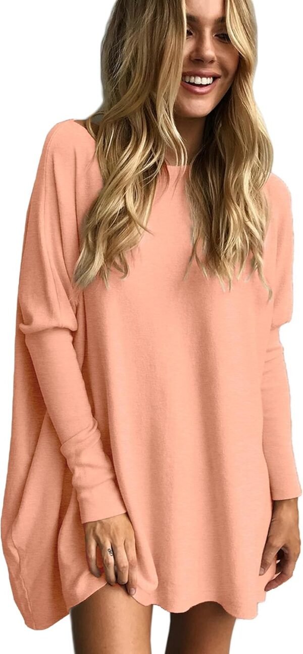 LIYOHON Oversized T Shirts for Women Tunic Tops to Wear with Leggings Long Sleeve Fall Sweaters Dressy Tops
