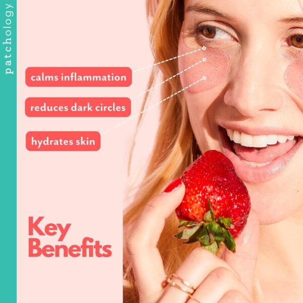 Patchology Serve Chilled Rosé Hydrating Under Eye Patches – Hyaluronic Acid & Antioxidant-Infused Eye Masks to Reduce Dark Circles, Puffiness & Fine Lines - Ideal Skincare Essentials (5 Pairs) - Image 4
