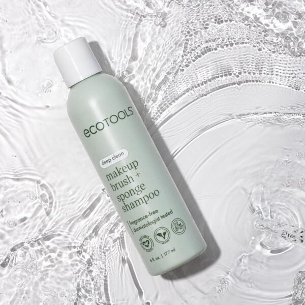 EcoTools Cleanser Shampoo for Makeup Brush/Sponge/Puffs, Remove Makeup & Impurities, Fragrance-Free, No Harsh Chemicals, Vegan & Cruelty-Free, 6 fl.oz./177 ml, 1 Count - Image 9