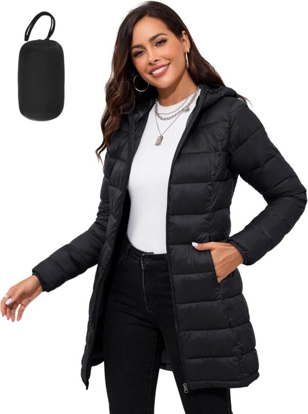 ANOTHER CHOICE Women Packable Puffer Jacket Lightweight Hooded Puffy Jacket