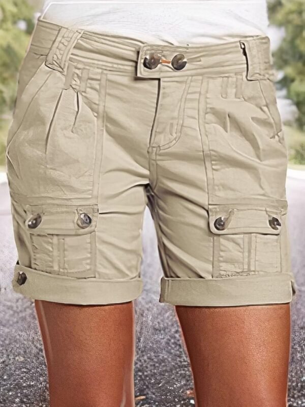 Flamingals Women's Cargo Shorts Trendy Low Waist Summer Hiking Shorts with Flat Pocket - Image 2