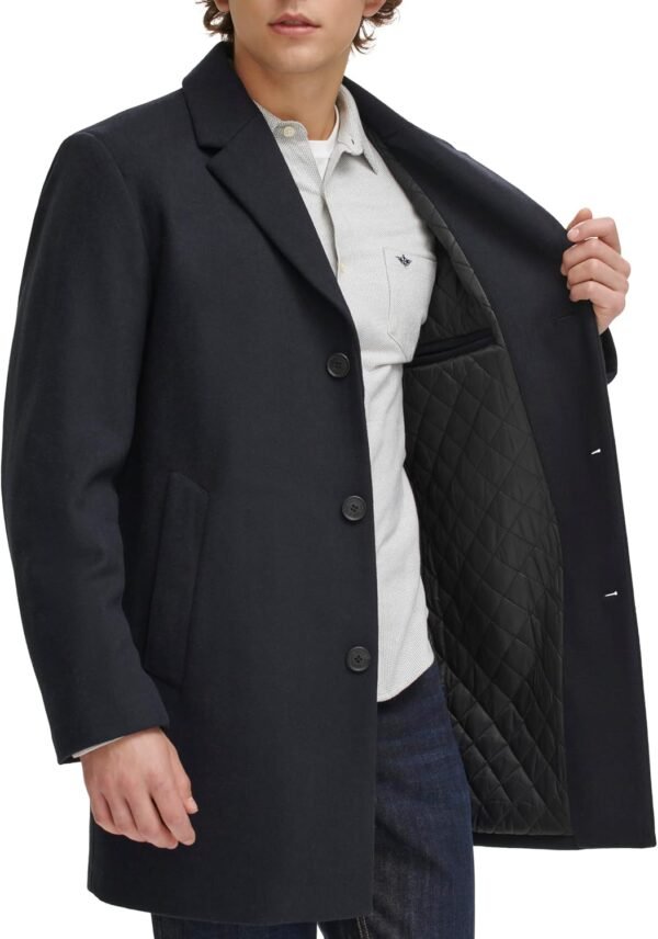 DOCKERS Men's Henry Wool Blend Top Coat - Image 5