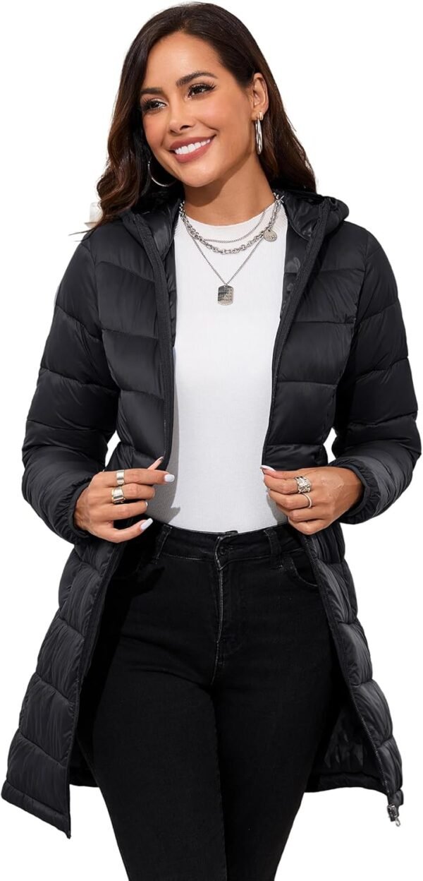 ANOTHER CHOICE Women Packable Puffer Jacket Lightweight Hooded Puffy Jacket - Image 2