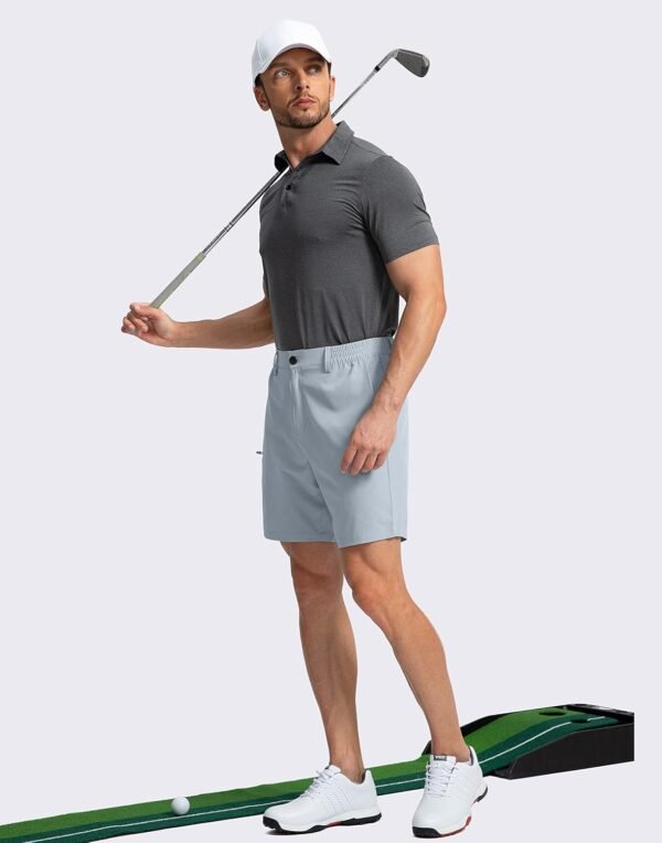 Pinkbomb Men's Golf Shorts with 6 Pockets Stretch Quick Dry Hiking Work Dress Shorts for Men - Image 5
