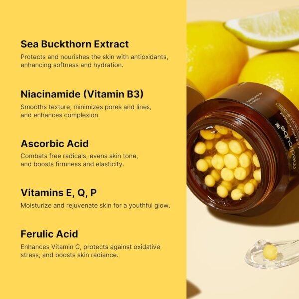 Medicube Deep Vitamin C Golden Capsule Face Moisturizer - Liposome Capsules For Wrinkles, Skin Radiance - Transparent Gel for Glow Hydration - Korean Skin Care 1.94 oz - Image 2