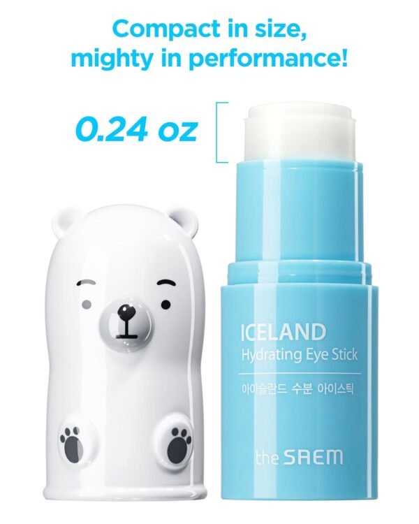 The SAEM Iceland Hydrating Eye Stick 0.24oz - Cooling Eye Balm for Dark Circles and Puffiness – Under Eye Treatment - Reduce Wrinkles and Moisturizing - Minimize Dark & Puffy Eyes - Aqua Scent - Image 3