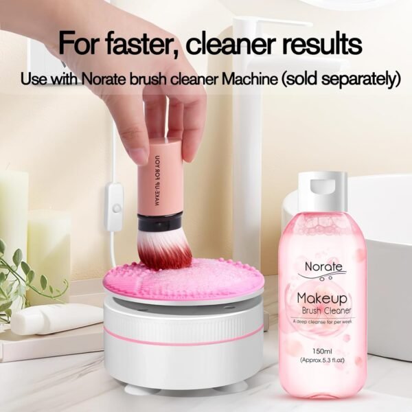 Norate Makeup Brush Cleaner, Make Up Brush Cleansers Solution, Makeup Cleaner for Makeup Brushes, Beauty Sponge, Powder Puff, Deep Clean Brush Shampoo, Gentle Formula Cruelty Free 5.3 FL.OZ - Image 2