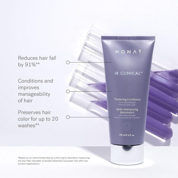 MONAT IR Clinical System – Complete Hair Care Restoration Kit with Thickening Shampoo, Conditioner & Thinning Defense Serum – Strengthens, Protects, & Revives Hair for Thicker, Fuller-Looking Results - Image 2